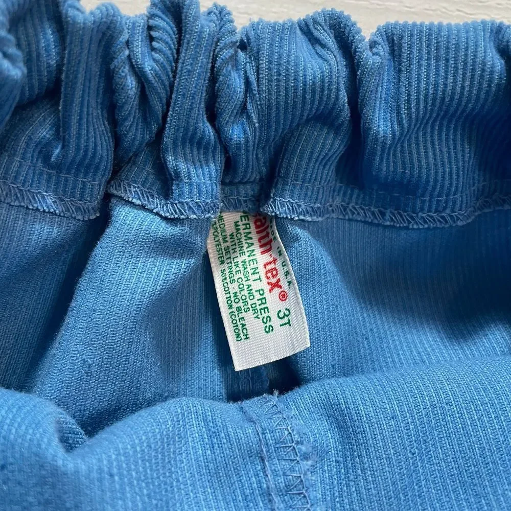 Healthtex vintage girls blue‎ flare mushroom pants 3T